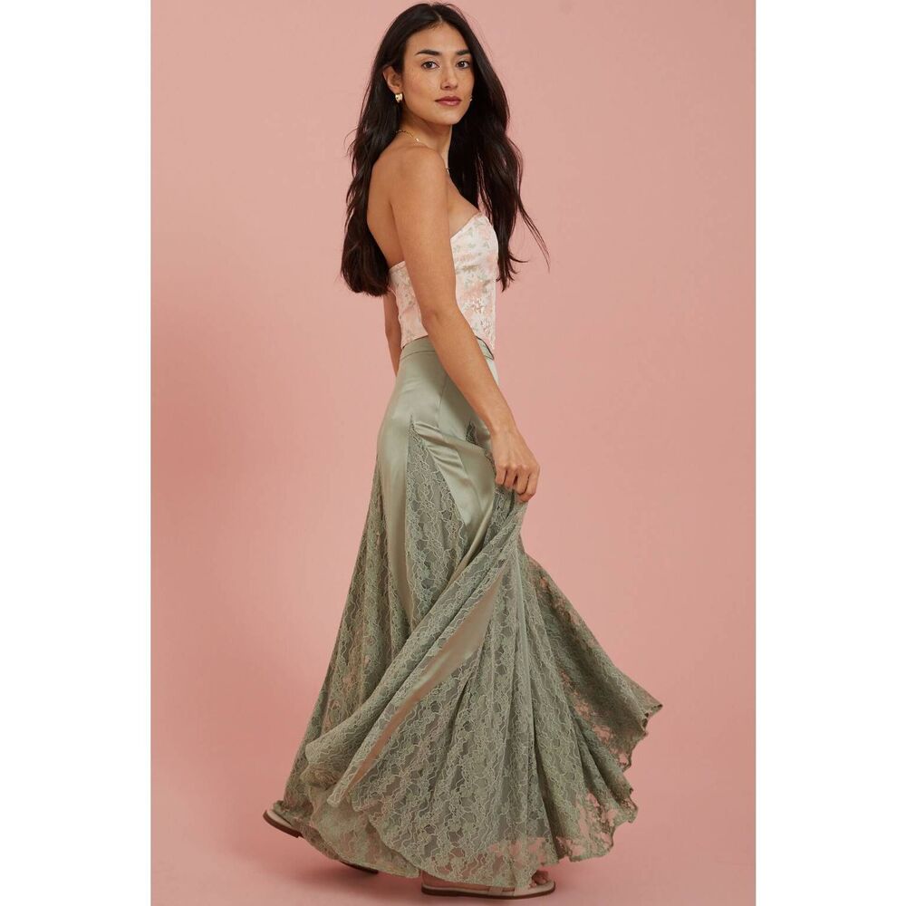 Altar'd State Abbie Floral Corset Tube Top - Picture 2 of 6